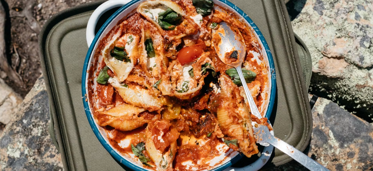RICOTTA SHELLS WITH TOMATOES AND BASIL