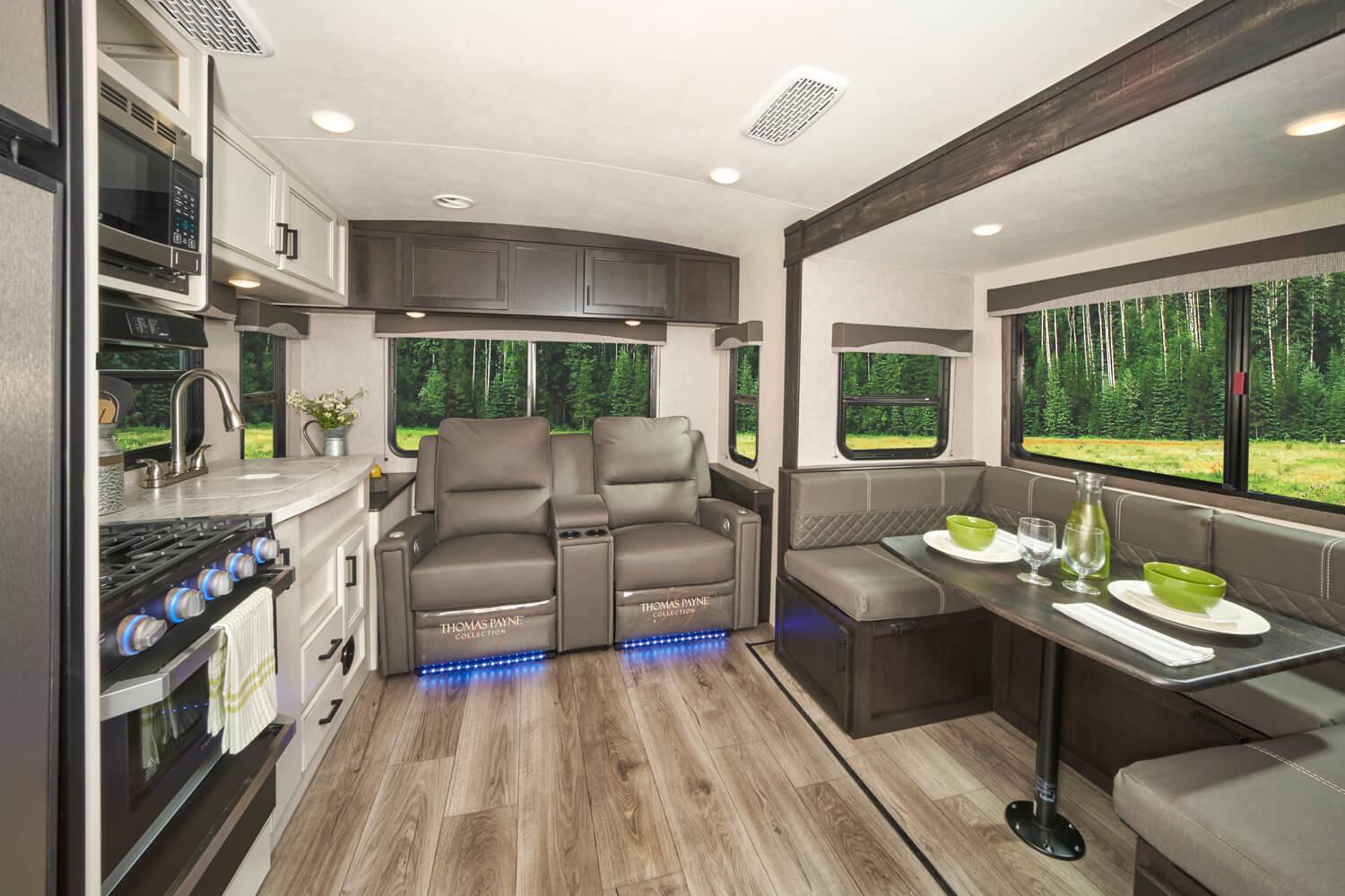 front living travel trailers